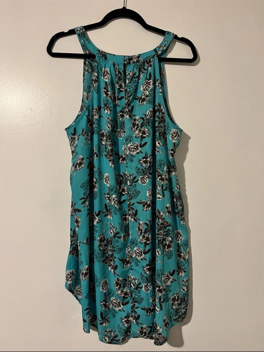 torrid Teal Floral High-Low Tank - Picture 4 of 7